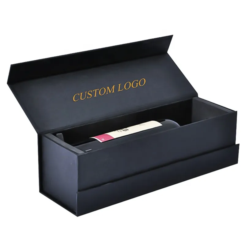 Wine Box Refine Custom Magnetic Wine Box Packaging,  Paper Wine Boxes Gift For Your Unique Brand