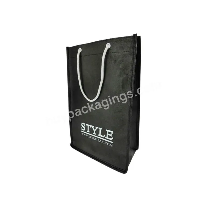 Wir Haben Keine Spinnweben Polyester Shopping Non-woven Bag Filzlause Cloth Bag With Eyelets And White Pp Cord Handle