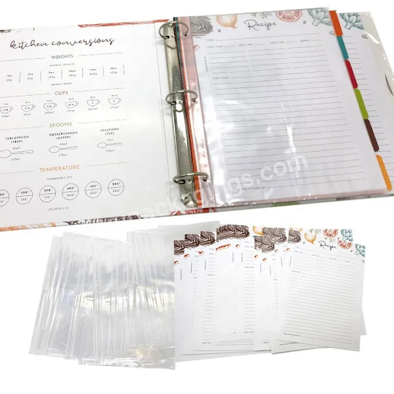 With Customized Recipe Cards Keepsake Recipe Book Organizational Custom Half Size Recipe Binders 11 X 12 Inches