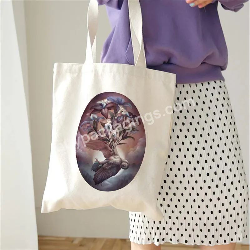 Women's Shoulder Canvas Tote Bag Art Shopping Bag Large Capacity Punk Aesthetics Retro Harajuku Painting Handbag