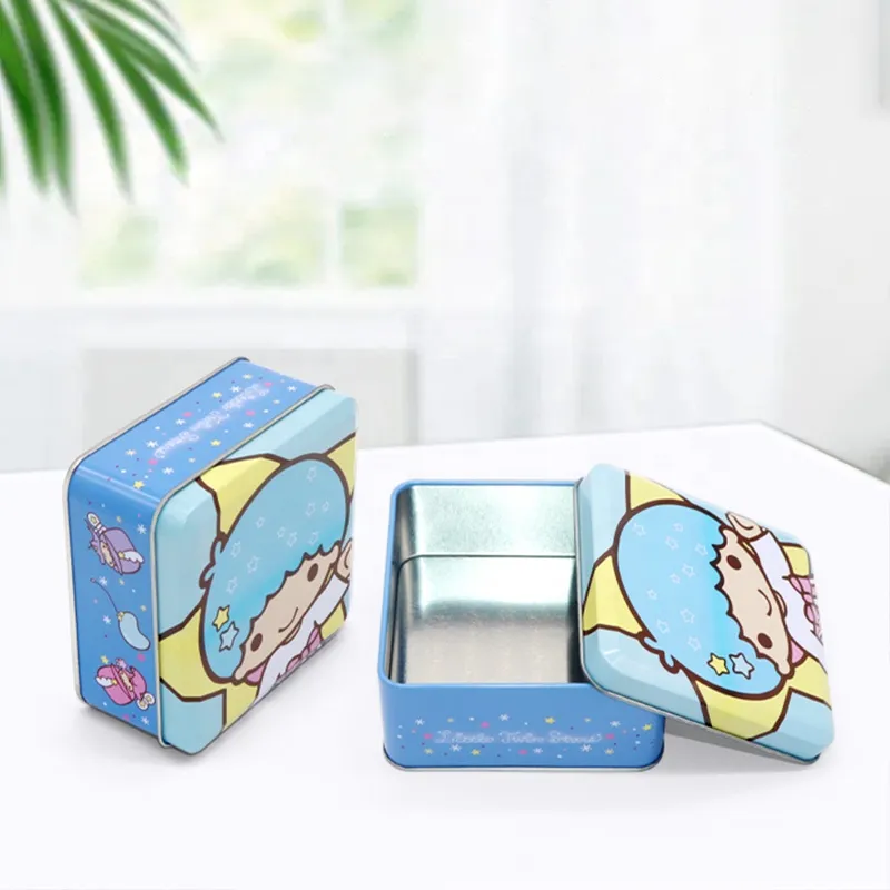 XPD Food Grade Candy Chocolate Packaging Metal Tin Can Rectangle Tin Box With Window Clear Lid