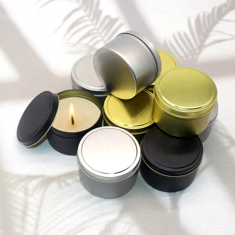 XPD Food Grade Scented Candle Tin Can Round Plug Lid Leak-Free Metal Cosmetic Tin Box For Tea Spice Tin Jars