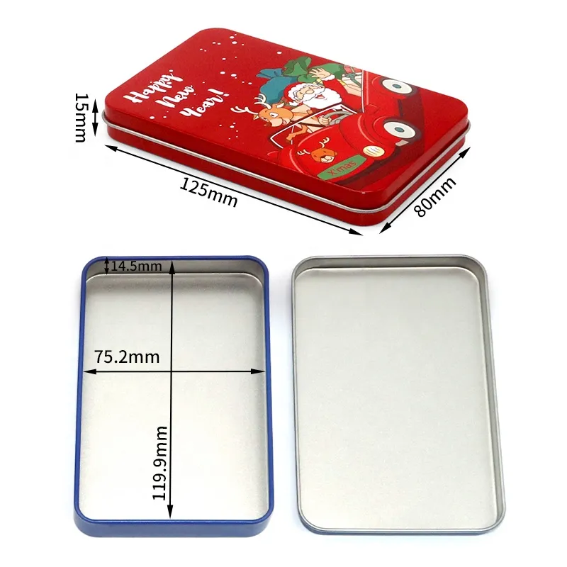 XPD OEM Christmas Gift Tin Can Letter Shape Santa Tin Box For Candy Cake Biscuits Packaging