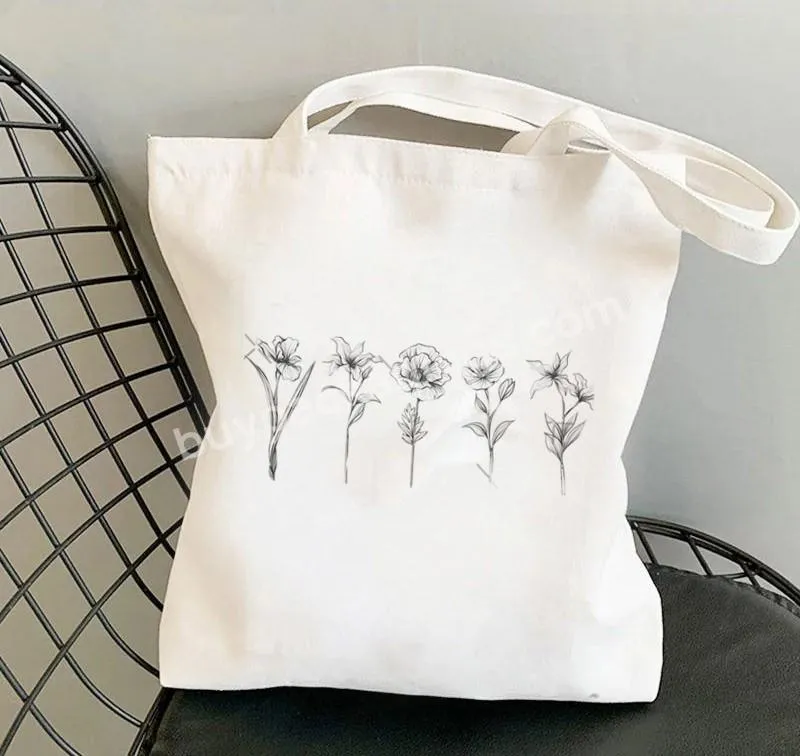 Yellow Flowers Printed Tote Bag Women Shopper Handbag Girl Shoulder Shopping Bag Lady Canvas Bag