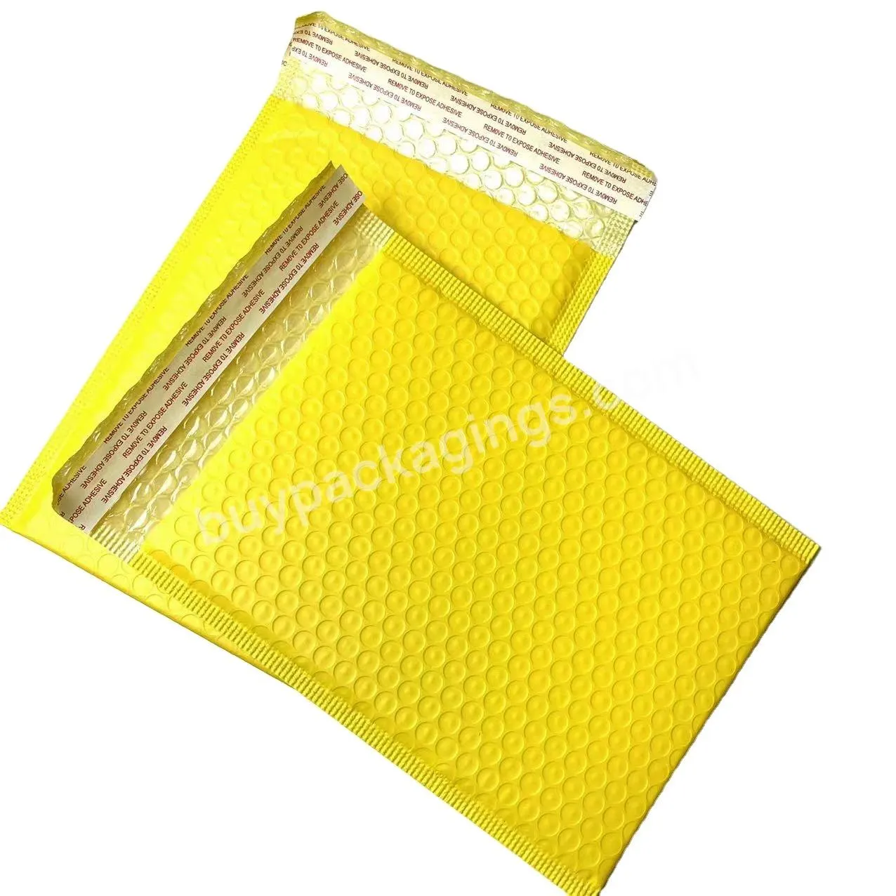 Yellow Poly Mailers Custom Print Logo Mailing Packaging Waterproof Air Plastic Bag