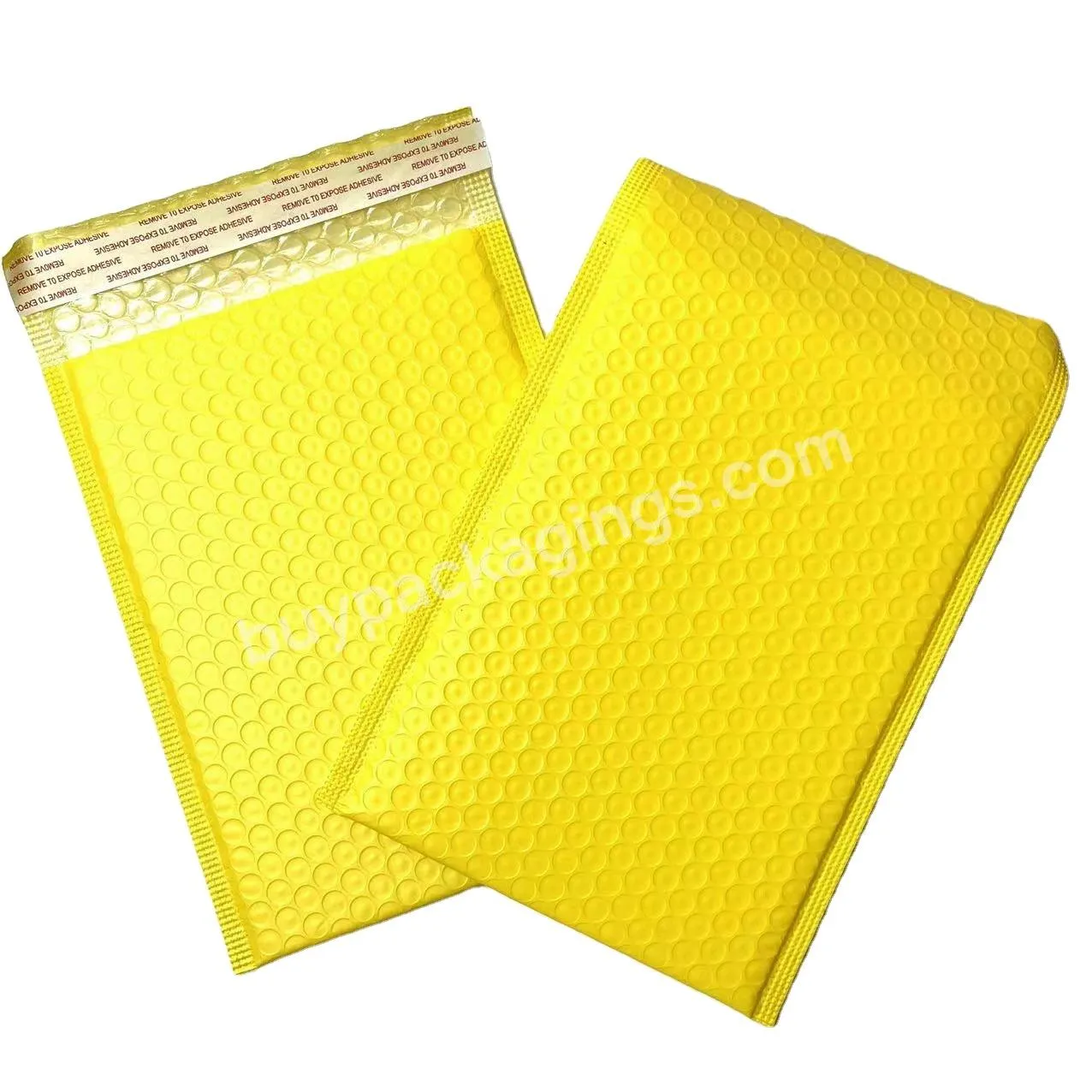 Yellow Poly Mailers Custom Print Logo Mailing Packaging Waterproof Air Plastic Bag