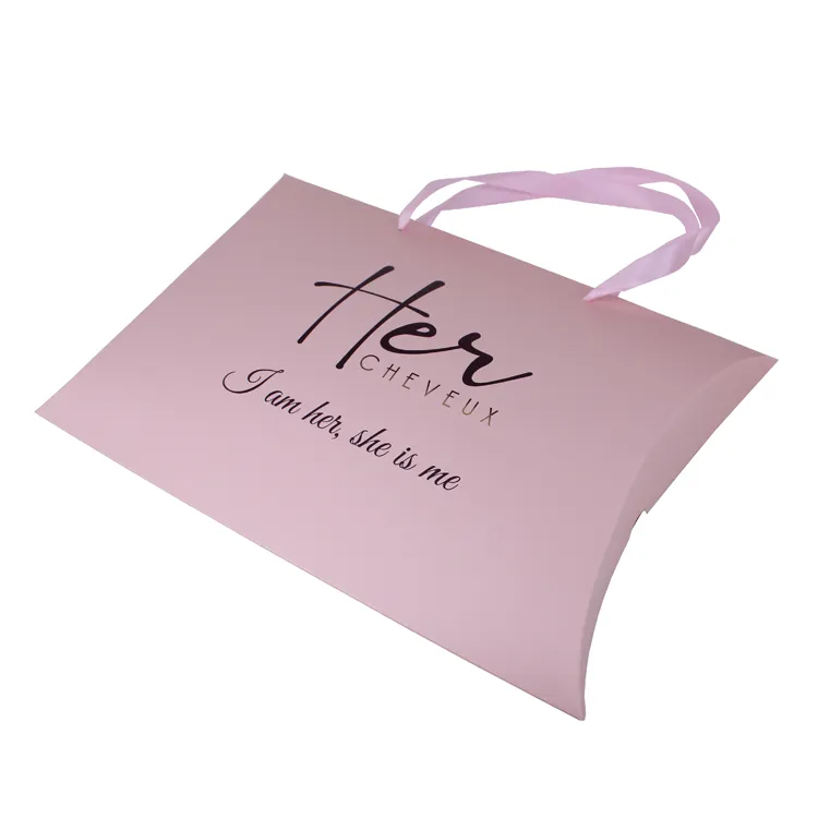 Yilucai Custom Logo Printed Hair Extension Packaging Box Pillow Box for Wig