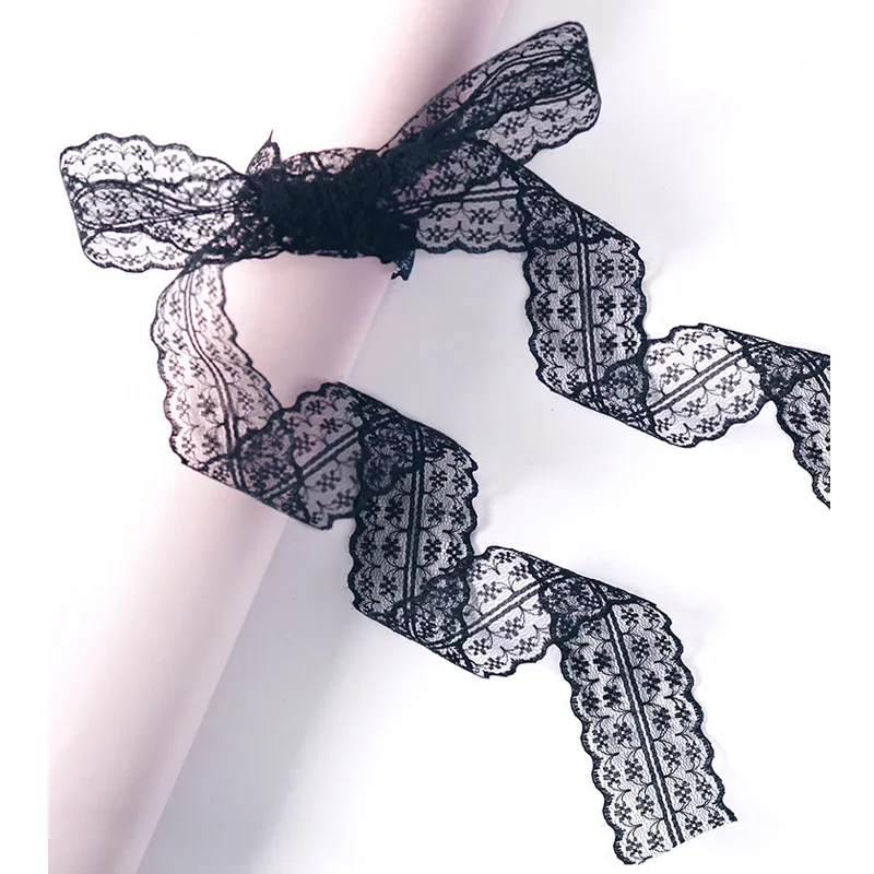 ZL Wholesale 40m Per Roll Organza Decorative 25mm Width Lace Chrisma Wedding Favors Gifts Flower Wrapping Ribbon