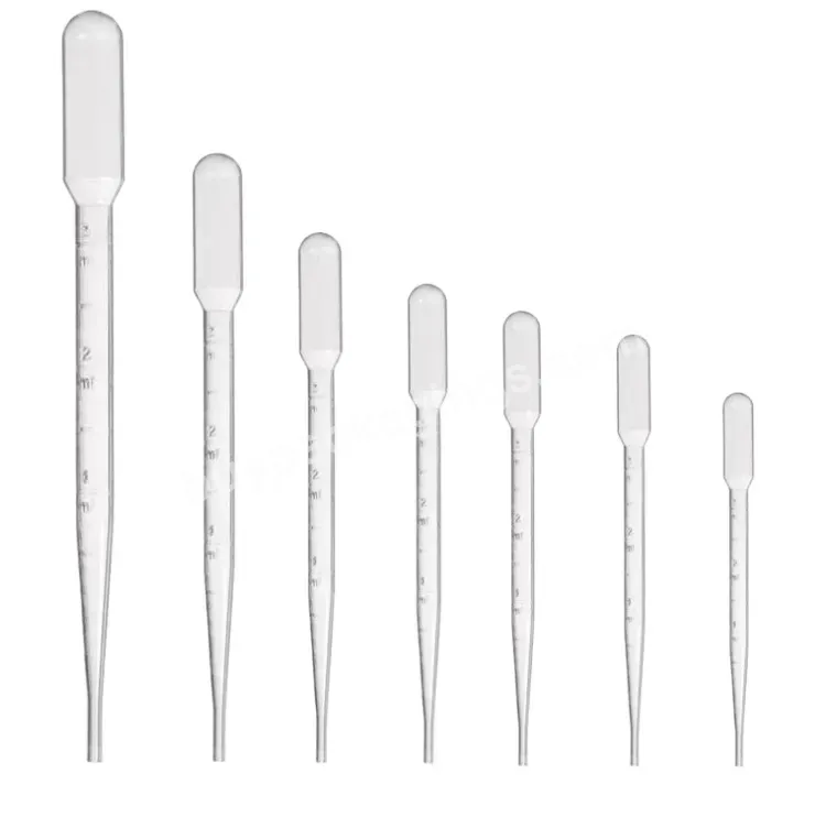 0.2 /0.5 /1 /2 /3 /5 /10ml Laboratory Pipette Plastic Disposable Graduated Container Dropper Equipment Straw