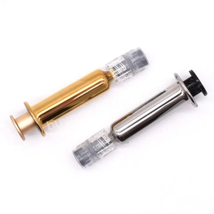 0.5ml 1ml 2.25ml 3ml 5ml 10ml Borosilicate Syringe Metal Plunger Plastic Plunger Glass Syringe 1ml Luer Lock Syinge