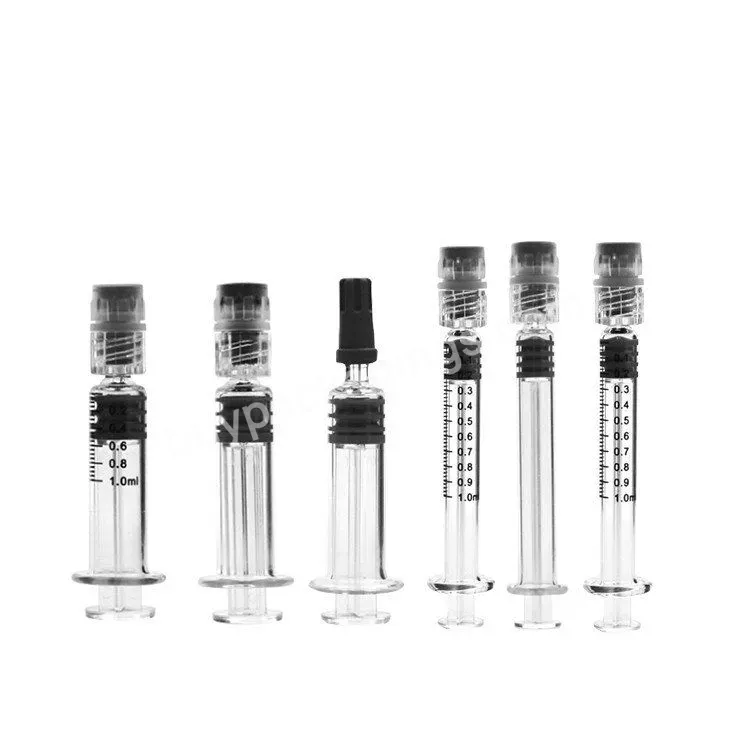 0.5ml 1ml 2.25ml 3ml 5ml 10ml Borosilicate Syringe Metal Plunger Plastic Plunger Glass Syringe 1ml Luer Lock Syinge