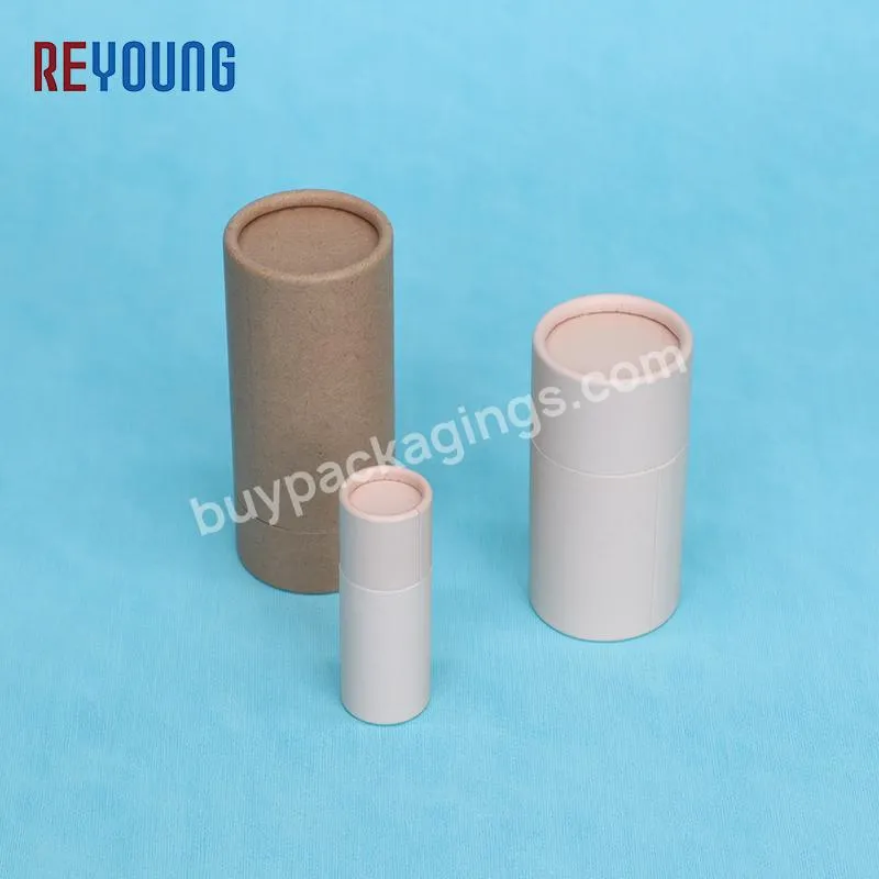 0.5oz 100% Biodegradable Skincare Lip Balm Containers Kraft Craft Paper Cardboard Push up Packaging Tube