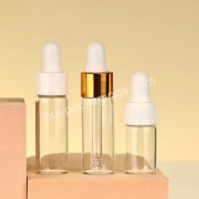 1-10ml Brown Essential Oil Split Bottle Transparent Dropper Bottle Sample Trial Glass Empty Bottle