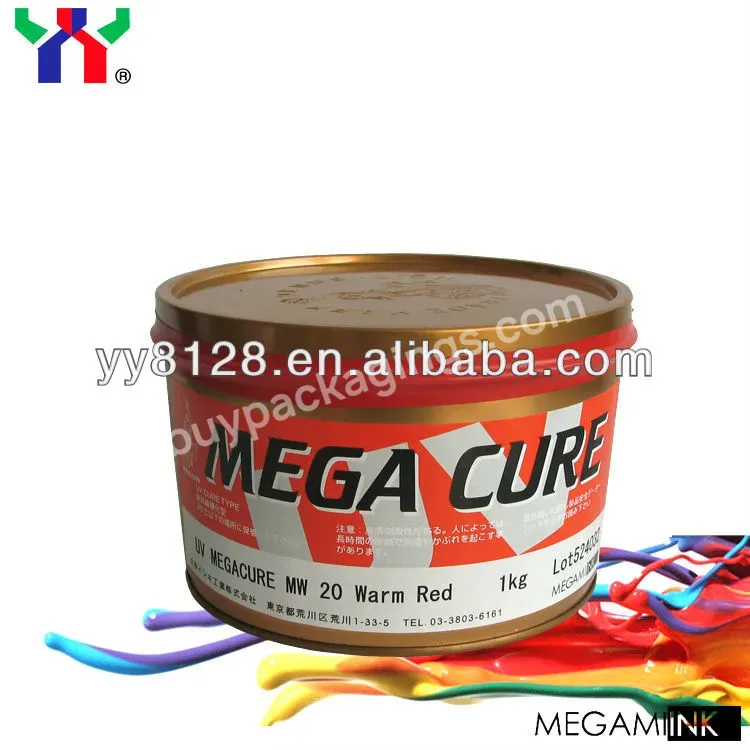 1 Kg/can Megacure Uv Offset Printing Ink Mw 20 Warm Red Color