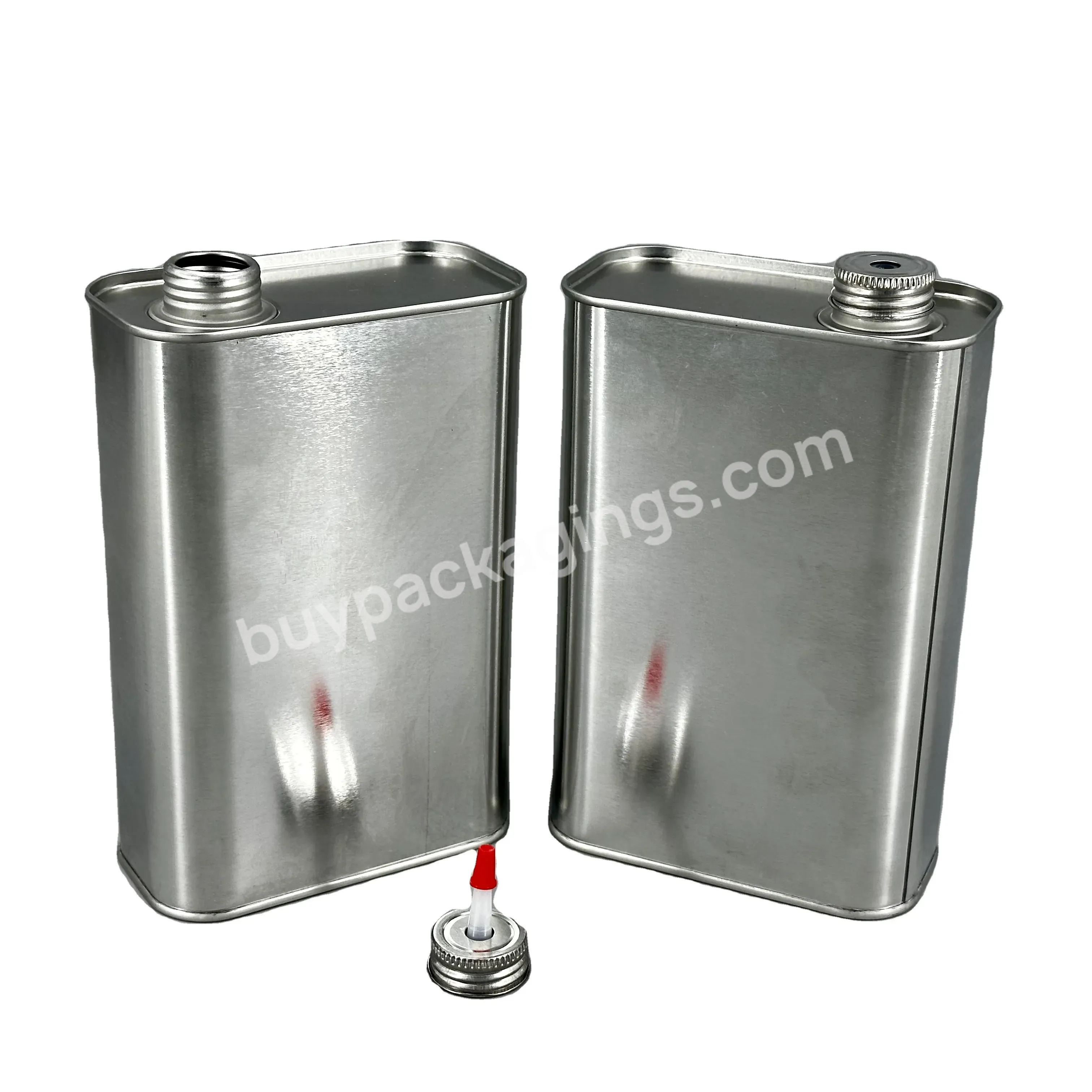 1 Liter Square F-style Metal Can With Metal Screw Lid For Glue