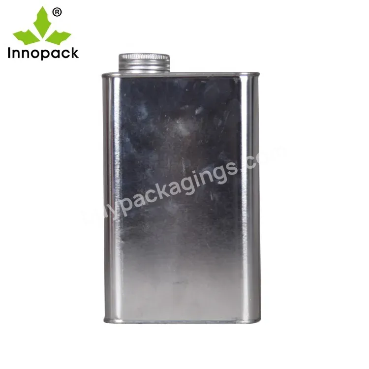 1 Liter Square Paint Metal Tin Can For Oil With Plastic Cover For Sale