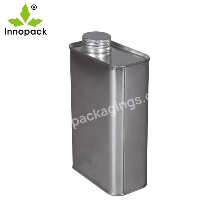 1 Liter Square Paint Metal Tin Can For Oil With Plastic Cover