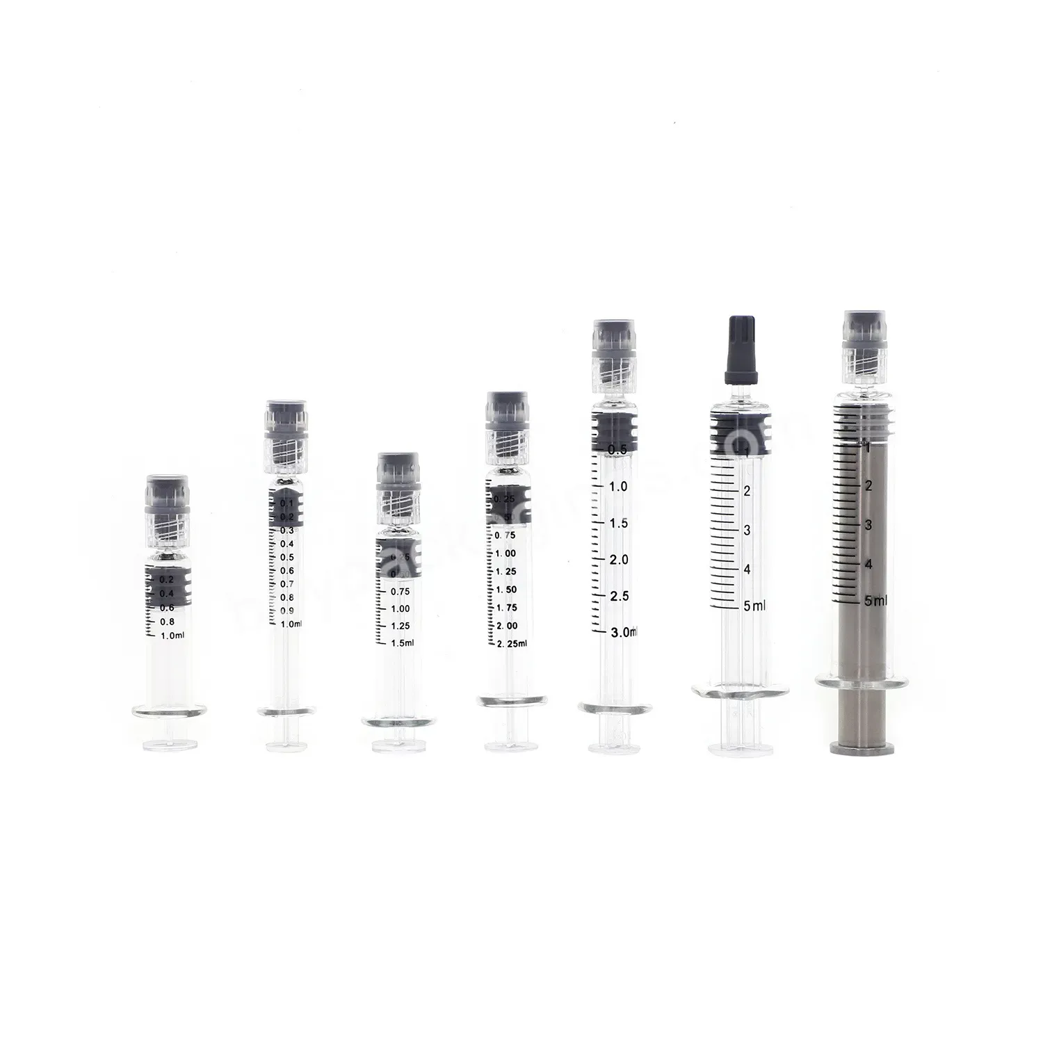 1 Ml 2.25ml 3ml 5ml 10ml Graduated Luer Lock Tip Glass Prefilled Syringe