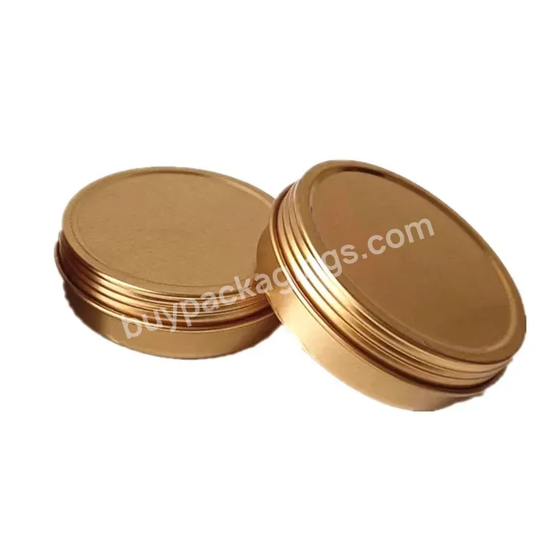 1 Oz Copper Gold Candle Tin With Screw Top Cover 30ml Threaded Screwing Gold Tin For Candle,Pomade,Balm,Cream