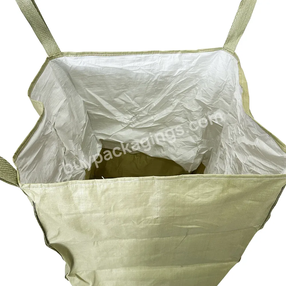 1 Ton Jumbo Fibc Big Bulk Bag Top Cross Packing Fibc Bag Construction And Chemical Packaging Bags Containers - Buy 1 Ton Fibc Bag Construction And Chemical Products,China Bulk Bag Manufacturer,1000 Kgs Jumbo Bags.