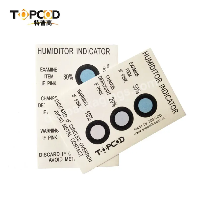 10-60% 6 Spot Humidity Indicator Card,Cobalt Free Series( Brown To Azure) - Buy Humonitor Humidity Indicator Card,Humidity Controller Packaging,Electroosmosis Secar Humedades Muros.