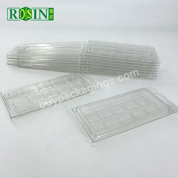 10 Cavity Clear Wax Clam Shell Packaging Plastic Wax Melt Clamshell Packaging Tray