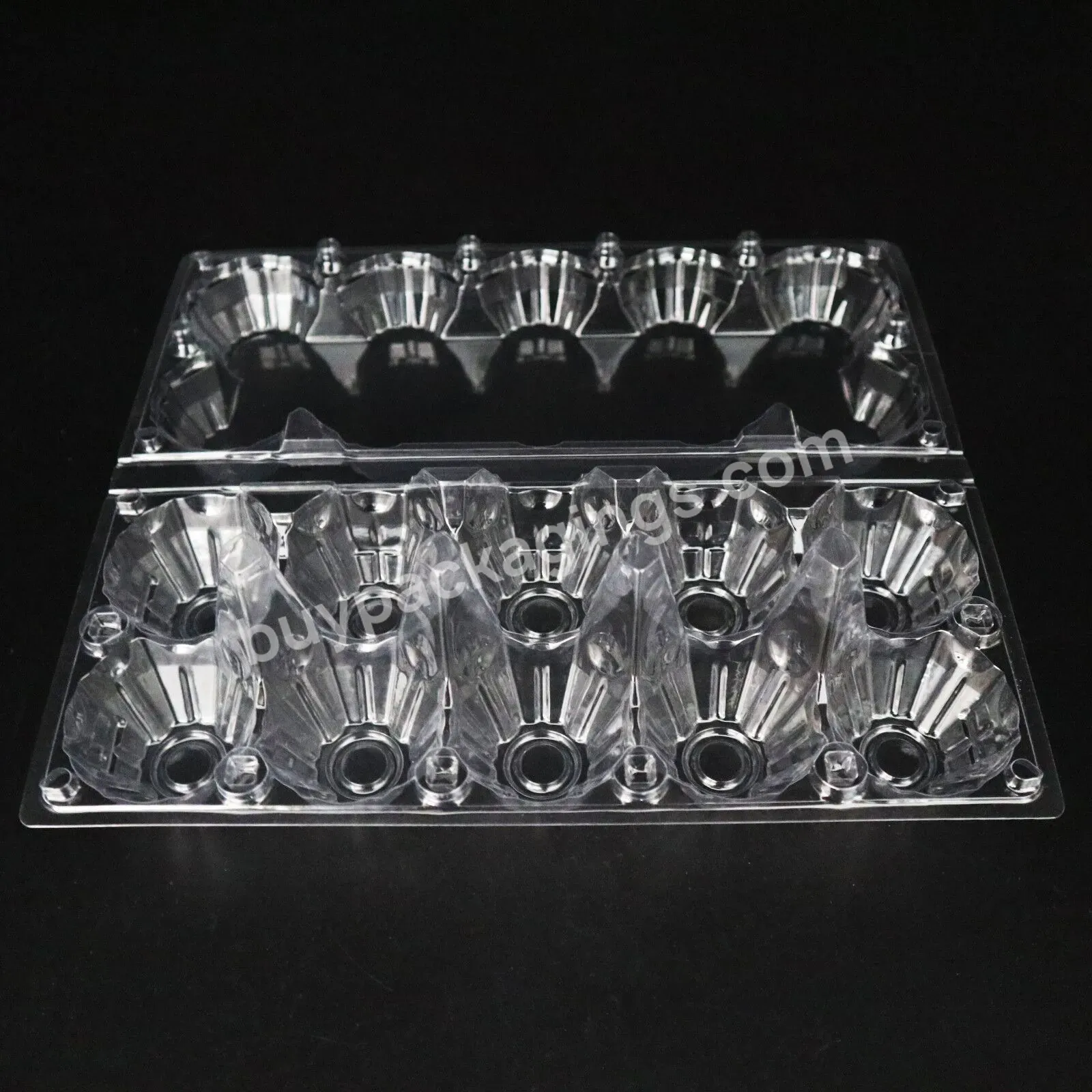 10 Holes Pvc Pet Transparent Rectangular Plastic Blister Egg Carton Tray Packaging Quail Egg