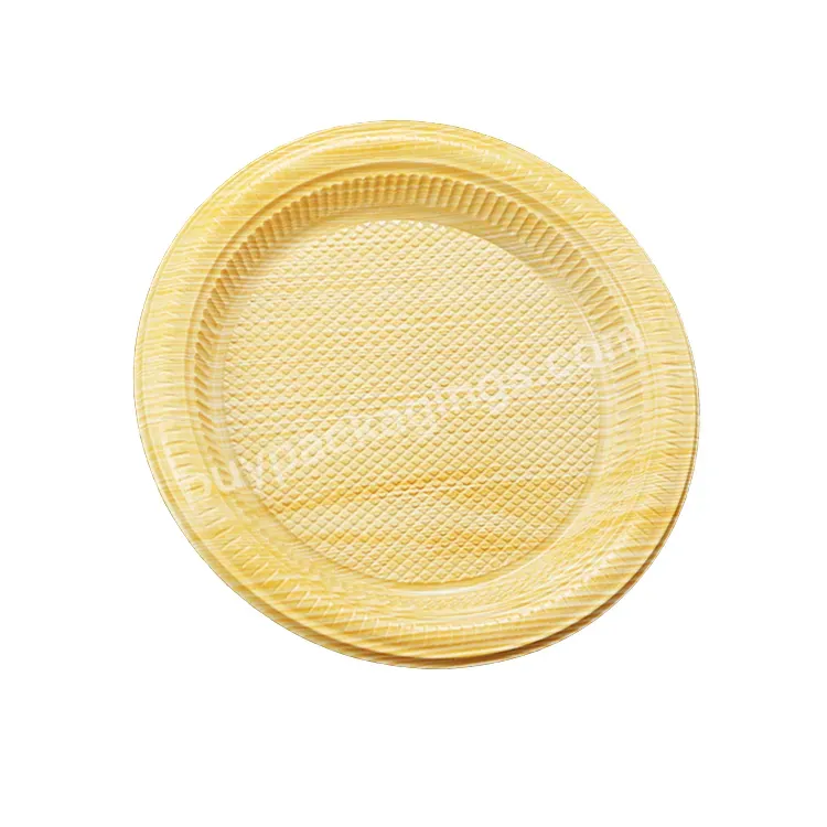 10 Inch Round Plate Dishes Biodegradable Sugarcane Plate Dinner Dishes Pulp Disposable Plate For Party