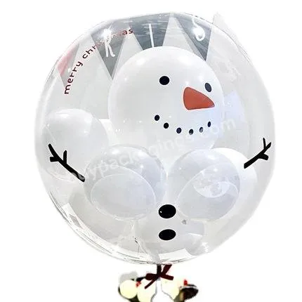 10 Inch Thicken Confetti Balloon Christmas Snowman Latex Balloon Set Holiday Party Decoration