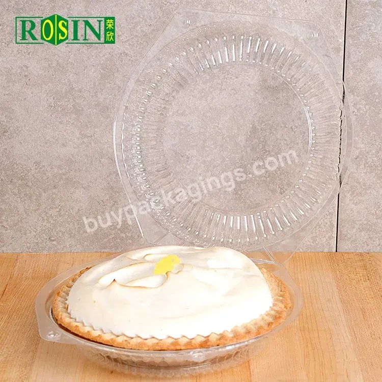 10 Inches Plastic Clear Clamshell Cake Box Circle Cake And Pastry Boxes Manufacturer