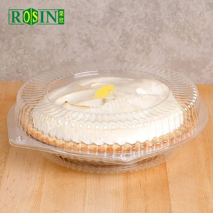 10 Inches Plastic Clear Clamshell Cake Box Circle Cake And Pastry Boxes Manufacturer