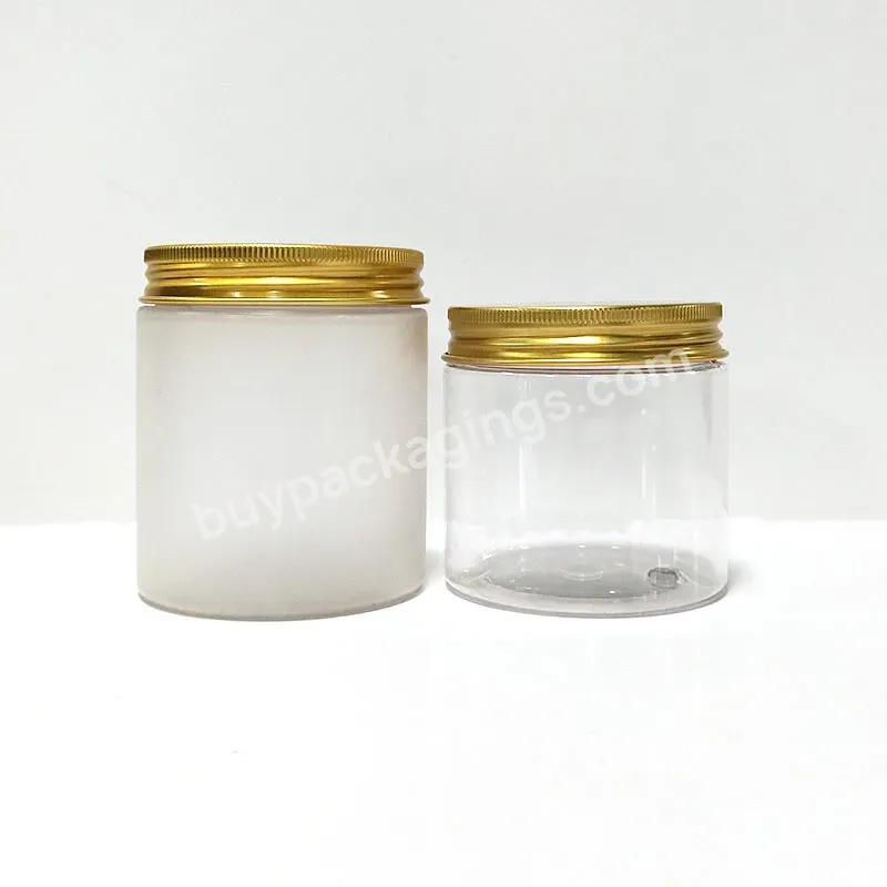 10 Oz 8oz Frosted 200 Ml 200g Food Grade 4 Ounce Clear 50ml 500 Ml Packaging Candy Pet Plastic Jar With Lid 8 Oz Amber Jars