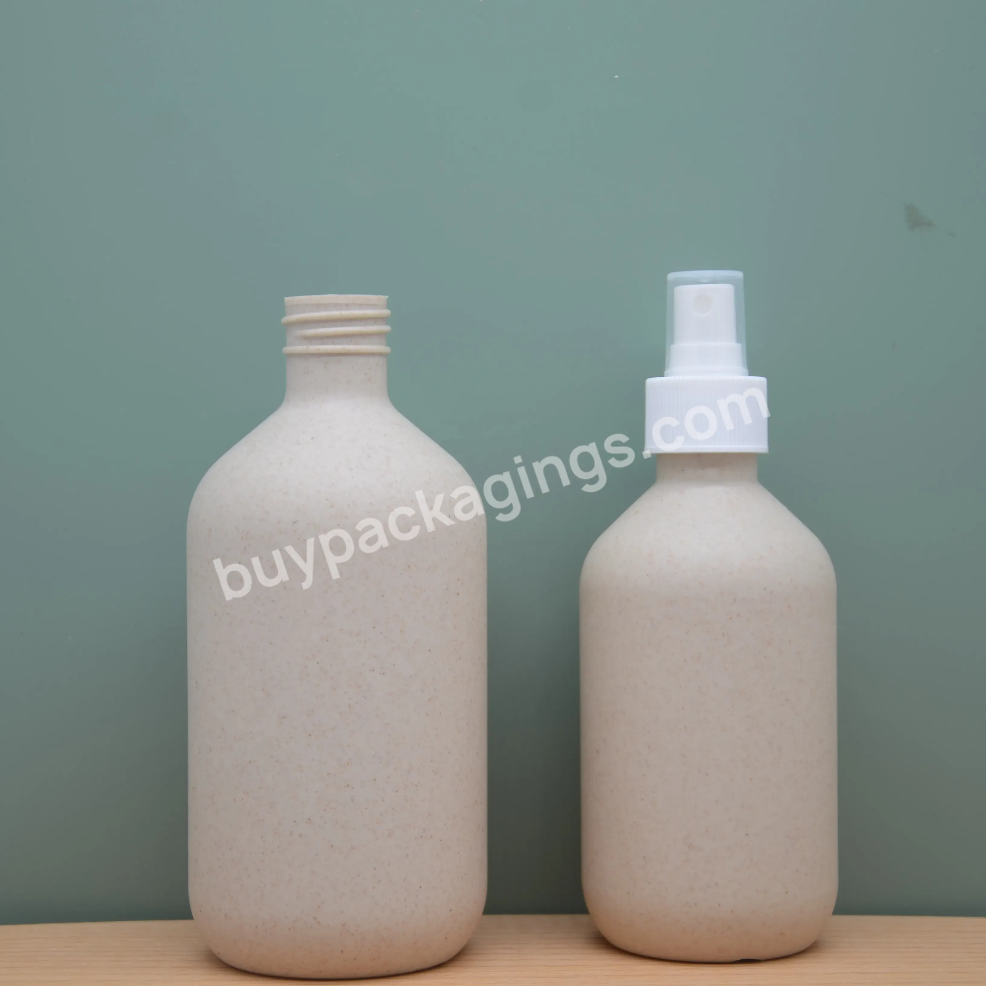 100% Biodegradable Bottle Wheat Straw Plastic Spray Bottle For Cosmetic Packaging