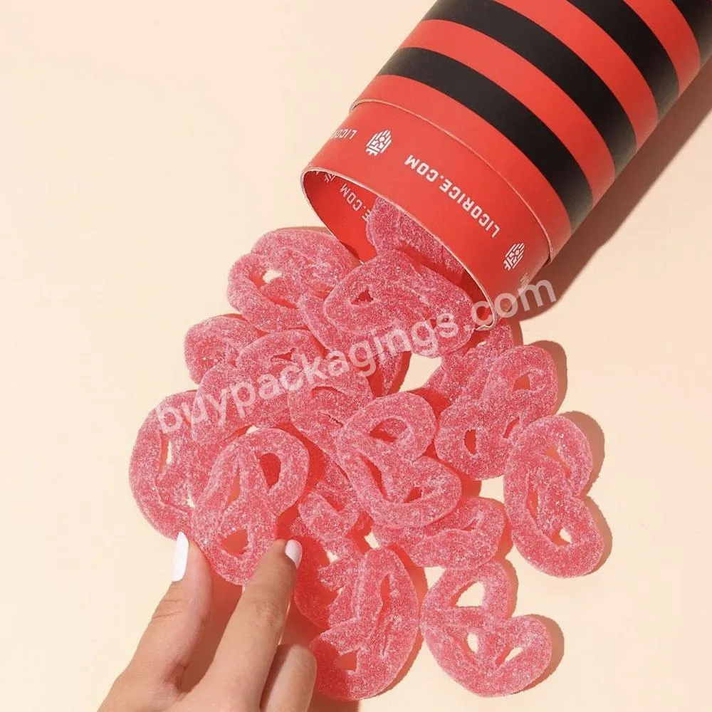 100% Biodegradable custom food grade christmas candy packaging paper tube