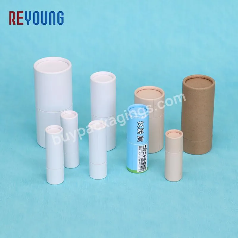 100% Biodegradable Eco Friendly Kraft Cardboard Push Up Paper Tube For Lip Balm