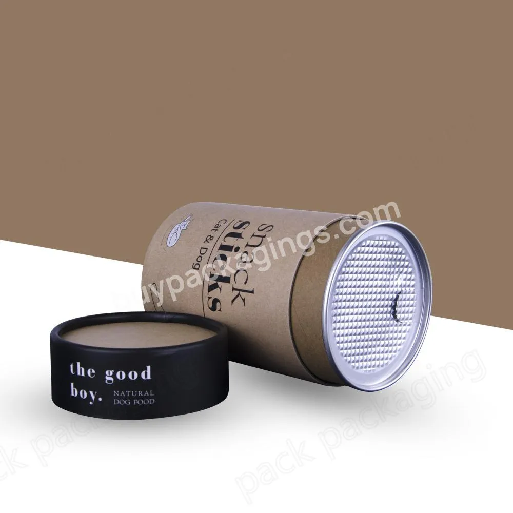 100% biodegradable paper tube container for pet collagen protein powder packaging