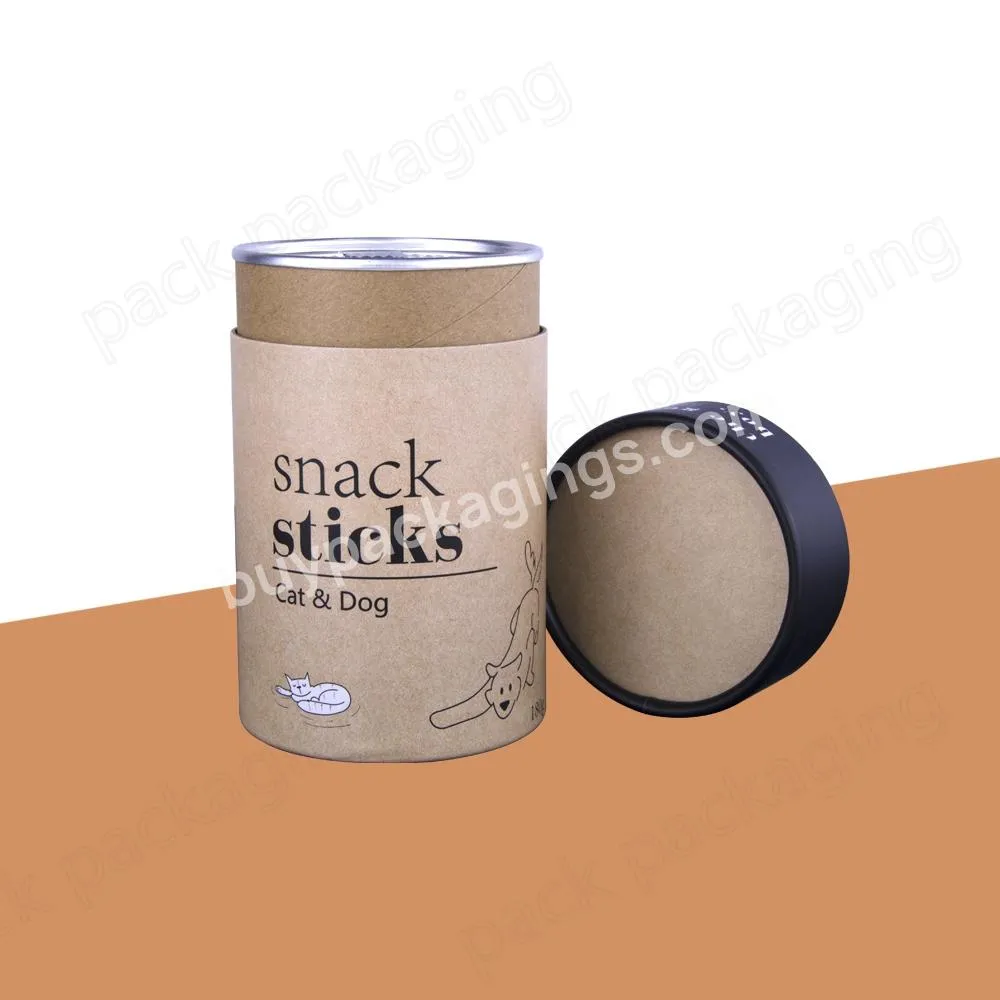 100% biodegradable paper tube container for pet collagen protein powder packaging