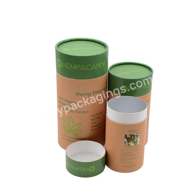 100% Biodegradable Recycled Cylinder Cardboard Paper Coffee Tube  Packaging Cardboard Tea Gift Box