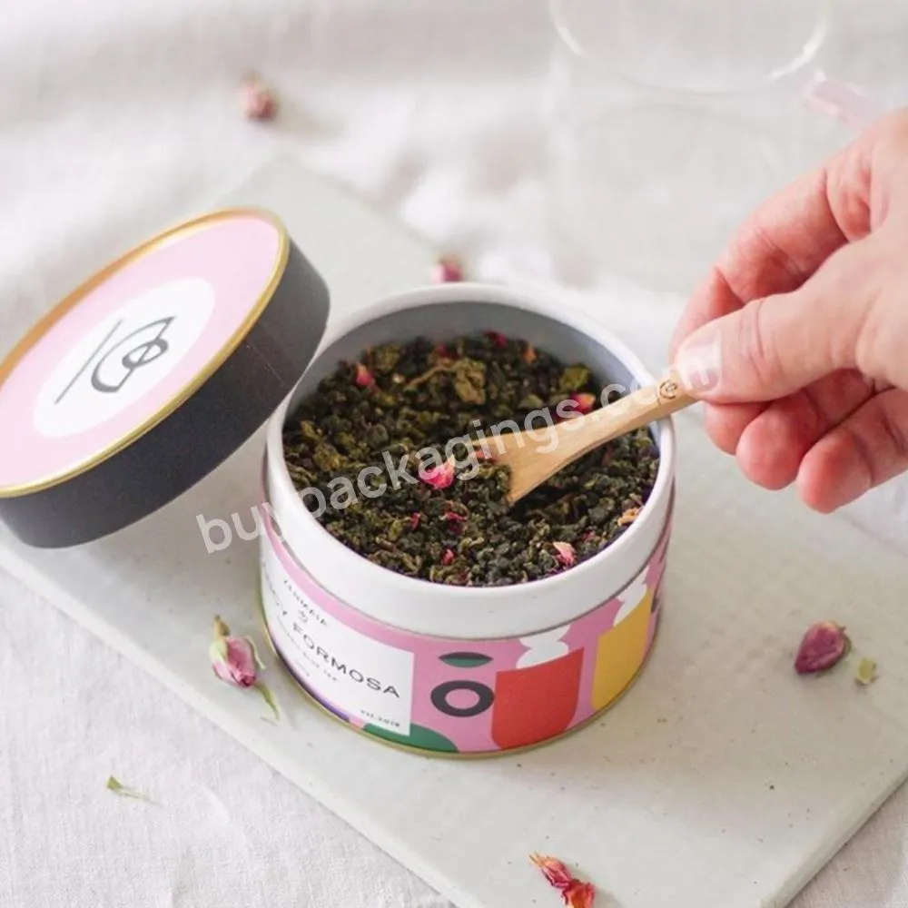 100% Biodegradable round cardboard tea coffee packaging for spices powder packaging container