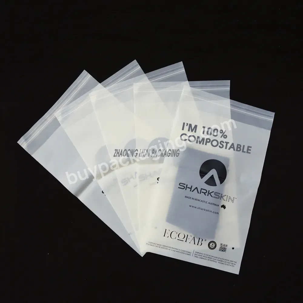 100% Compostable Biodegradable Self-sealing Bags Custom Printing Clothing Packaging Plastic Garment Bag With Self Adhesive Tape