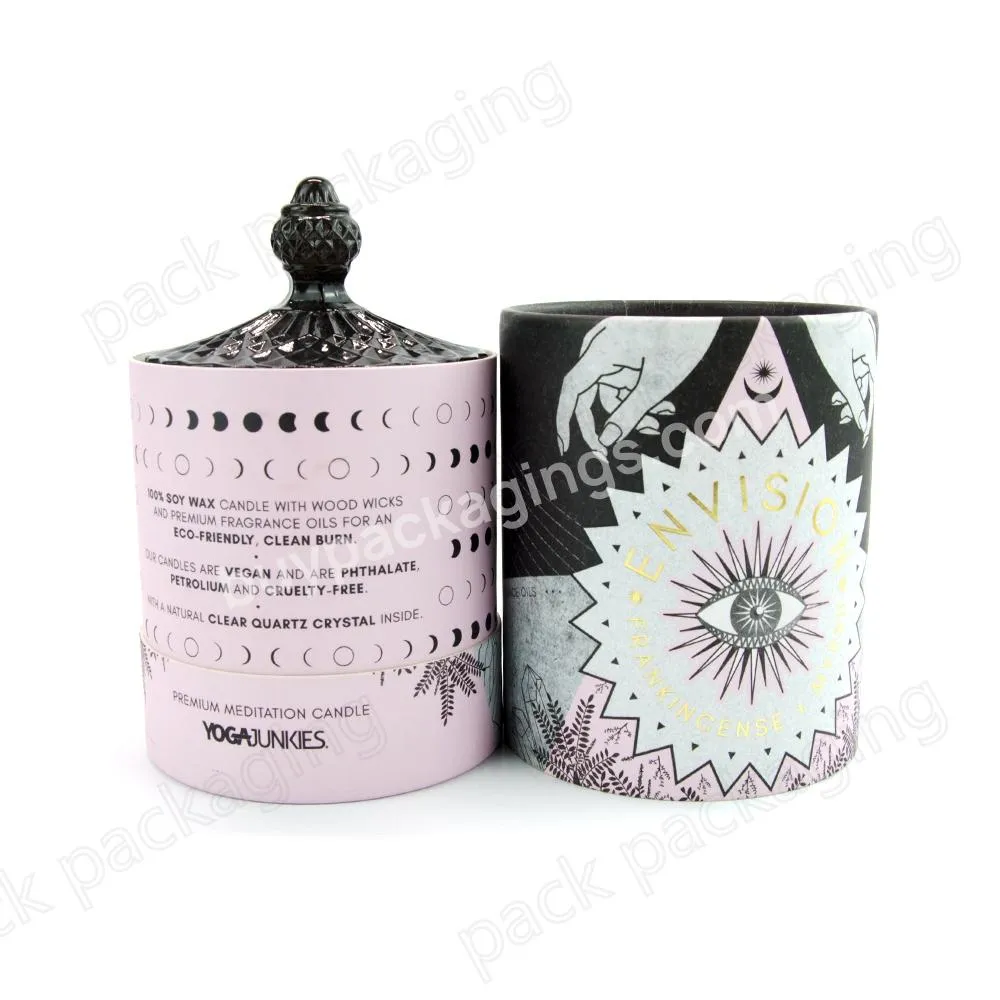 100% Eco friendly candle jar paper tube container for giftcraft cardboard tube packaging