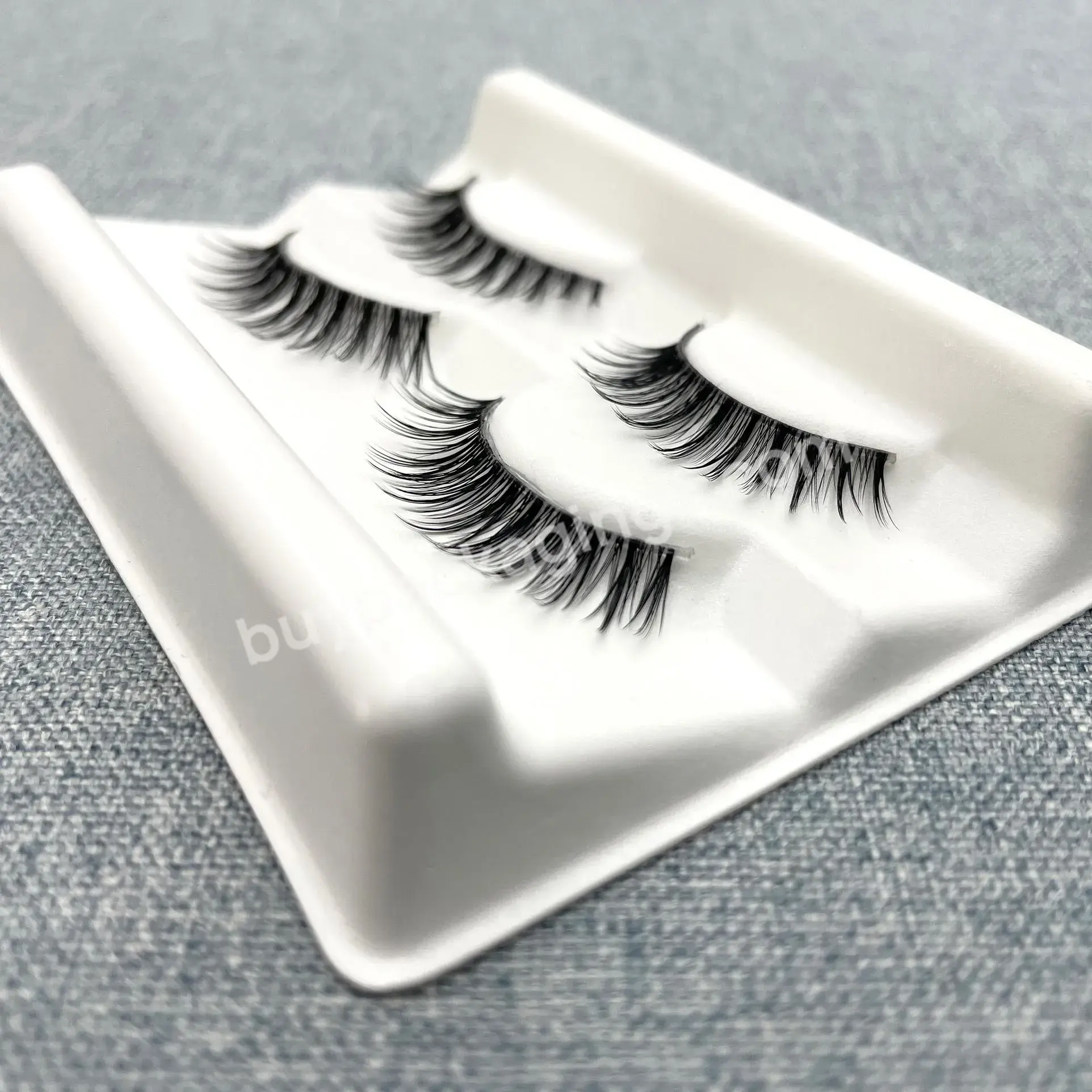 100% Eco-friendly Empty Eye Shadow Eyelash Mold Bagasse Pulp Insert Package Tray