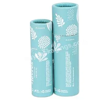 100% Eco Friendly Oem Lipstick Paper Lip Stick Tube Box Cylinder Curled Paper Tube For Lip Balm