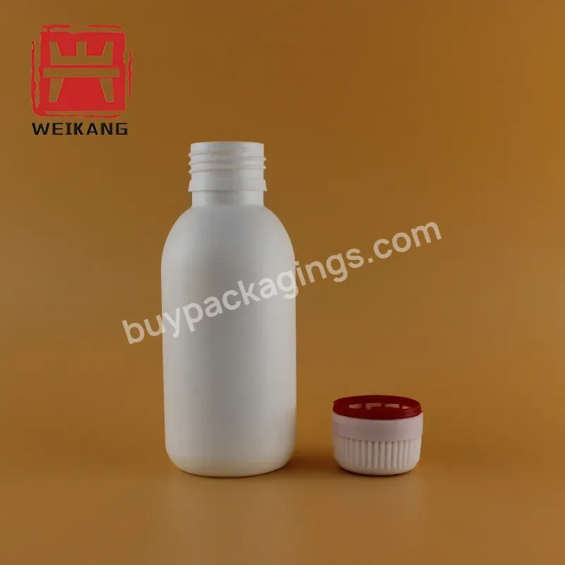 100 Ml Empty Container Round Opaque Plastic Pharmaceutical Liquid Bottle