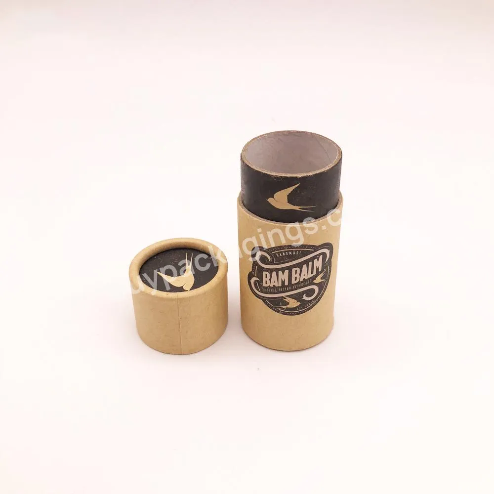 100% natural biodegradable eco paper lip balm tubes Kraft paper tube for deodorant stick