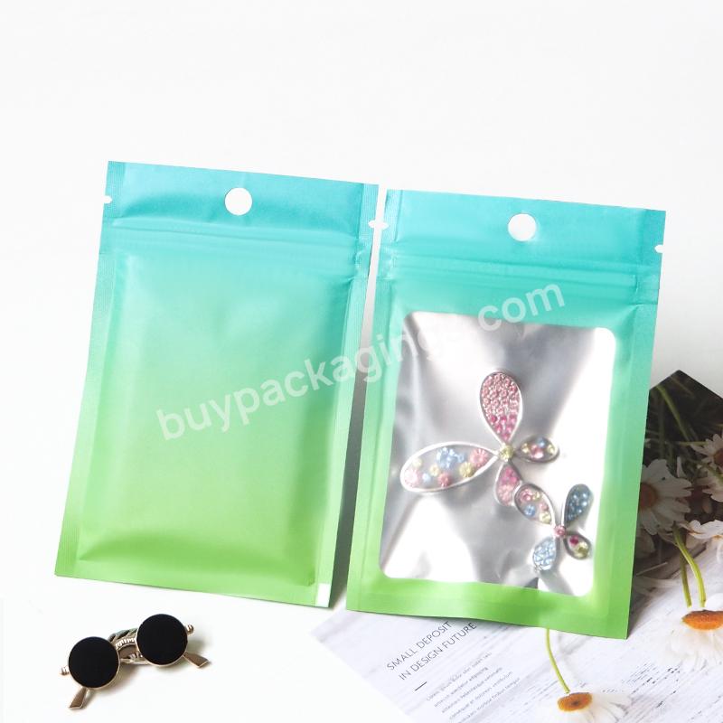 100 Pcs/lot Plastic Ziplock Jewelry Bags Small Zipper Cosmetic Packaging Pouch With Window