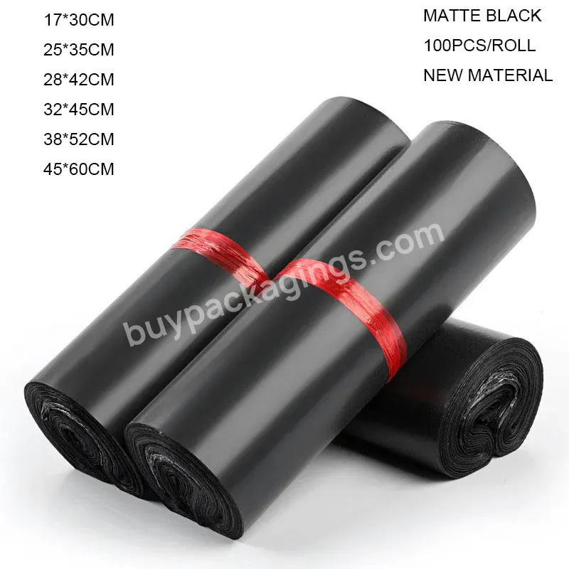 100 Pieces Custom Matte Black 32 X 45 Cm Shipping Plastic Envelope Waterproof Logistic Package Bag