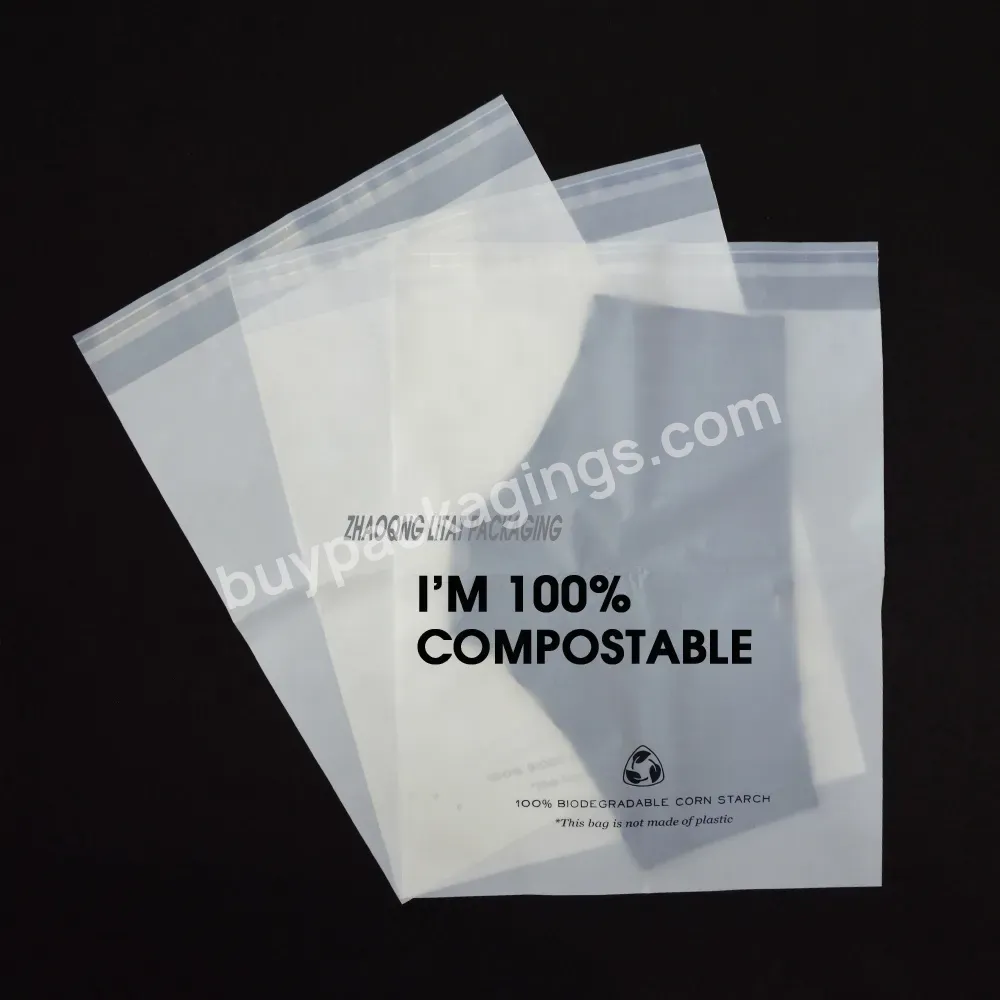100% Pla Biodegradable Cornstarch Bags Compostable Garment Packaging Bag With Self Adhesive Tap - Buy Corn Starch Bags Compostable Self Adhesive Bag,100% Biodegradable Clothing Garment Packaging Bags,Compostable Garment Packaging Bags With Self Adhes