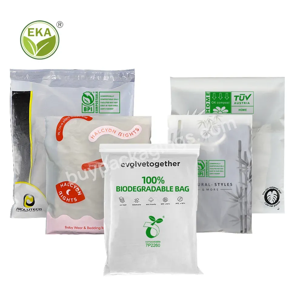 100% Pla Plastic Biodegradable Bags Cornstarch Bags Compostable Garment Packaging With Self Adhesive Tap - Buy Corn Starch Bags Compostable Self Adhesive Bag,100% Biodegradable Clothing Garment Packaging Bags,Compostable Garment Packaging Bags With S