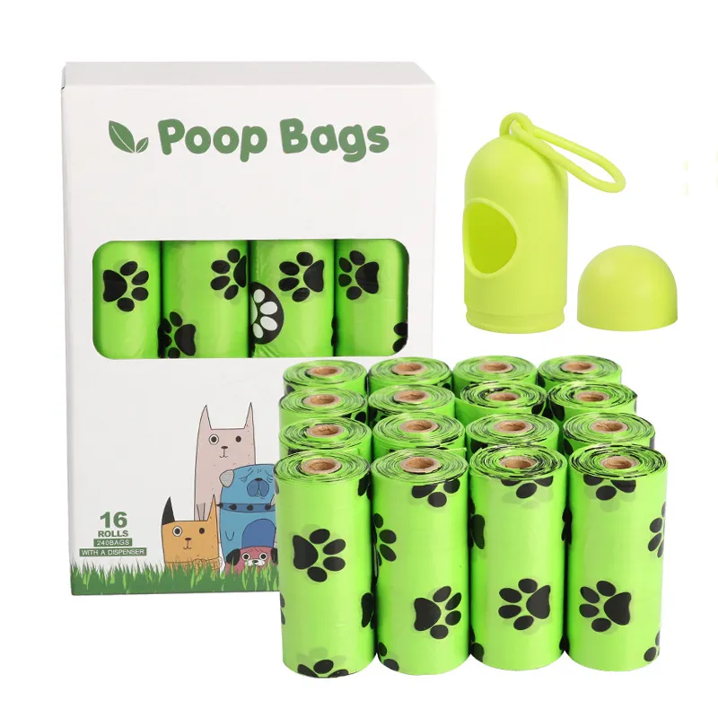 100% Pouch Bio Degradable Custom Eco Friendly Dog Pet Waste Poop Bags Biodegradable